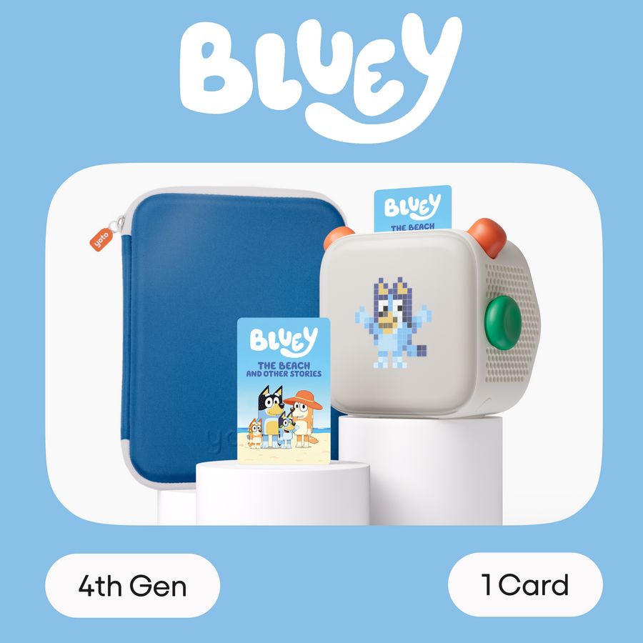 Yoto Player 4th Gen + Bluey Card Case Bundle